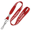 Quick Ship 5/8-inch Flat Ribbed Polyester Custom Silkscreen Lanyards